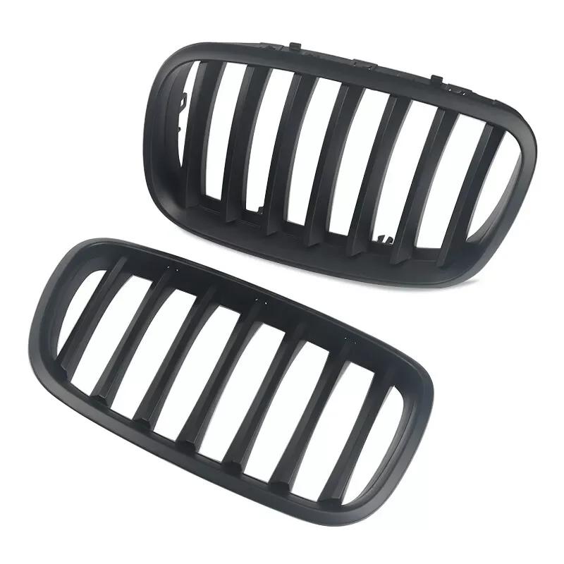 For BMW X5 E70 X6 E71 2007-2013 ABS Car Grille Front Kidney Grill Single Line Matte Black 51137157687 51137157688 51137185223