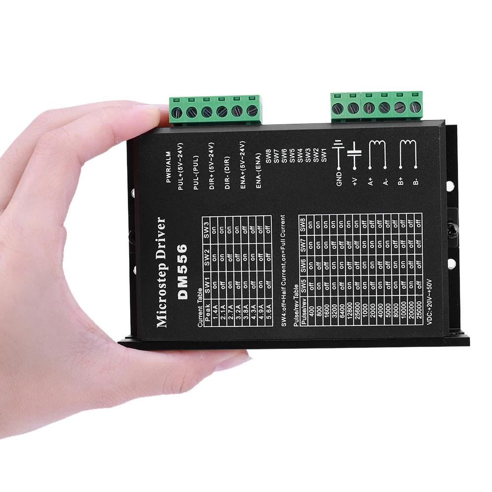 DM860H DM860 Драйвер шагового двигателя 0-200 кГц 2-фазный контроллер шагового двигателя AC 18-80 В или DC 24-110 В Подходит для шагового двигателя Nema34