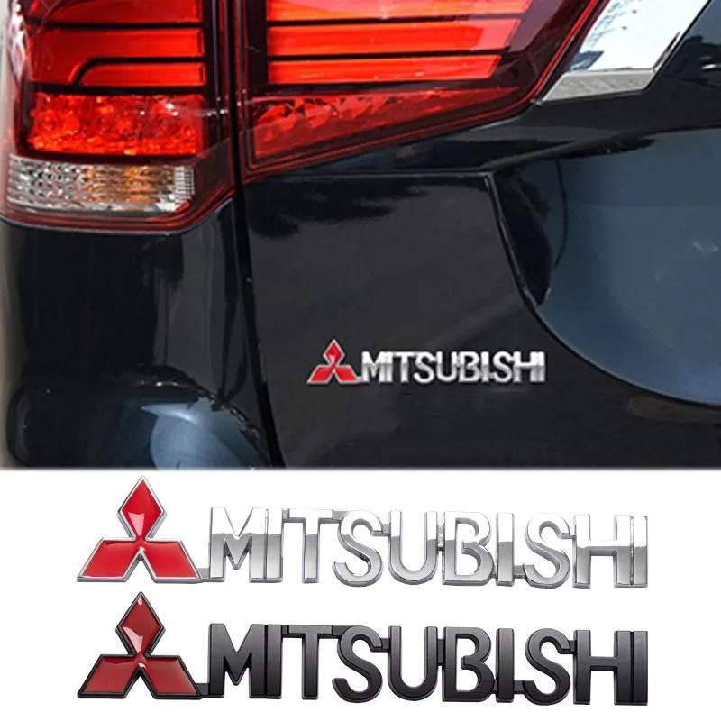 3D Metal Letters Car Side Trunk Emblem Sticker for Mitsubishi Outlander, Pajero, Lancer – Car Decoration