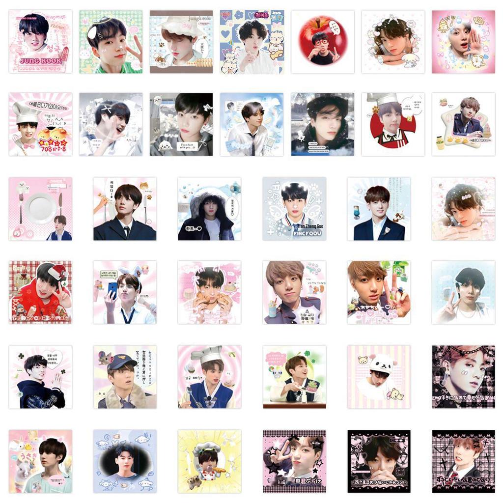 80 стикеров BTS Jungkook для журналов, DIY-канцелярии, украшения телефона и ноутбука