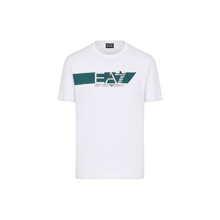 Emporio Armani Мужская футболка с коротким рукавом и принтом в виде букв SS23 Белая 3RPT39-PJ7CZ-1100