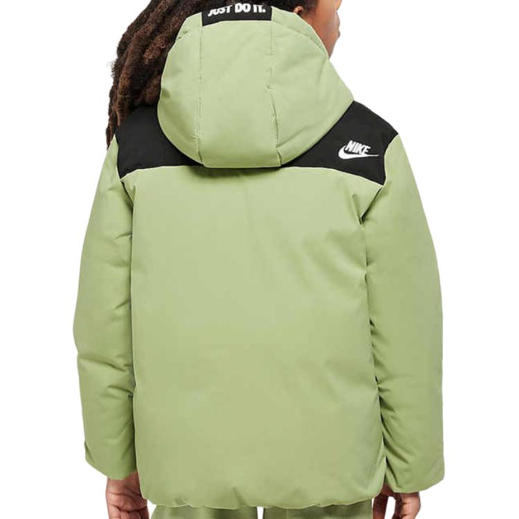 Nike Пуховая куртка для подростков, масляно-зеленого цвета, HQ7165-386