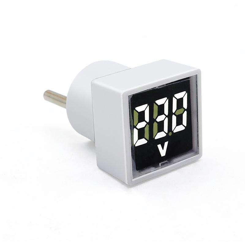 AC 220V LED Digital Display Voltage Measurement Monitor EU Plug Square Voltmeter