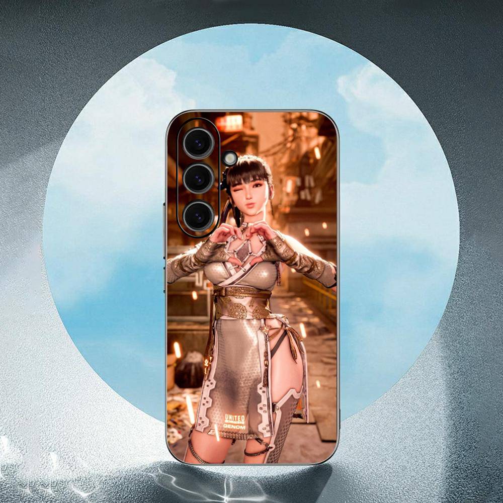 Чехол-бампер Stellar Blade ANIME для Samsung Galaxy S25 S24 S23 Ultra S22 S21 Plus S20, Черный, Мягкий Силикон, Защитный