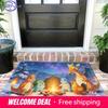 Pokémon Winter Campfire Starry Night Print Non-Slip Soft Doormat for Home Decor