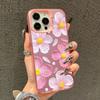 Стильный лазерный чехол для телефона iPhone 14 15 16 Plus Pro Max 17 11 12 13 Mini Pro Max Масляная живопись Цветок Милый Цветочный Задний Чехол