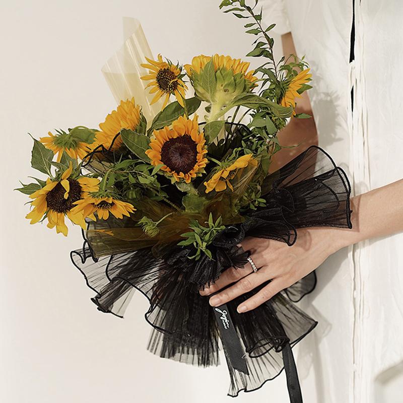 DIY Цветочный комплект Упаковочные материалы Пномпень плиссированная пряжа Чистая оберточная бумага для цветов Цветочная художественная чистая пряжа Товары для цветочного магазина