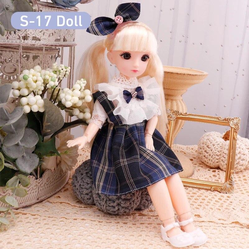 Кукла BJD для девочек, 30 см, аниме-кукла, 23 шарнира, подвижное тело с юбкой, шляпа, головной убор, игрушка «сделай сам»