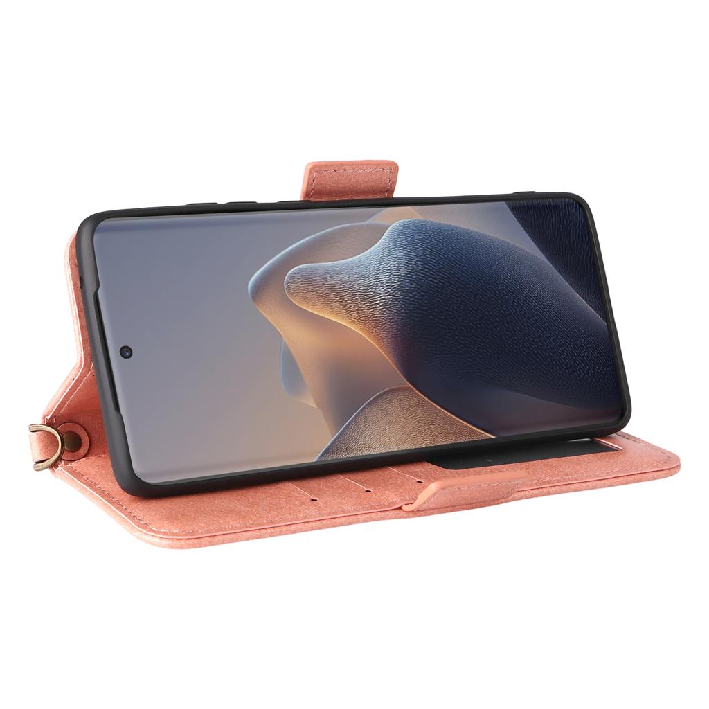 For Motorola Edge 60 Fusion 5G Leather Case Magnetic Closure Wallet Stand Phone Cover with Crossbody Strap