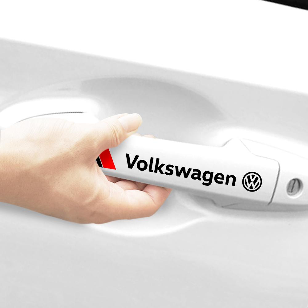 EFG1 Car Door Anti Scratch Auto Door Handle Protector Decals Wiper Stickers For VW Passat Jetta Golf 4 7 Touran MK 3 4 7 Polo Tiguan