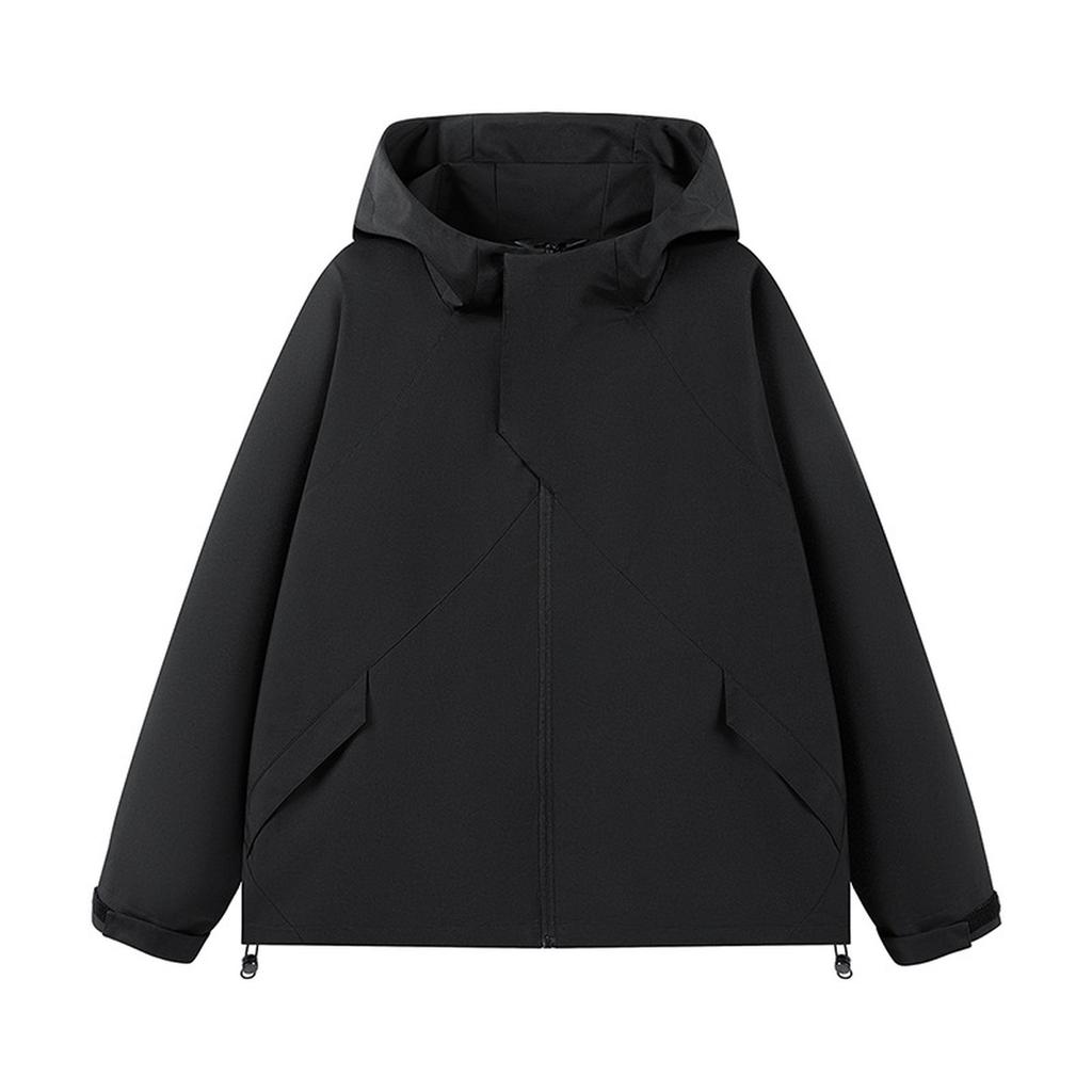 Мужские модные спортивные ветровки Куртки для альпинизма на открытом воздухе Свободная куртка с капюшоном и спущенным плечом