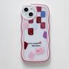 Transparent Wave Edge Painted Silicone Case for Xiaomi Redmi Note 10 11 12 iPhone 15 14 13 11 Samsung A54 A34 A24 Funda Cat Piggy Bear Cover Bumper