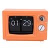 Flip Clock Retro TV Shape Mechanical Battery Operated Reminder Function Page Turning Clock for