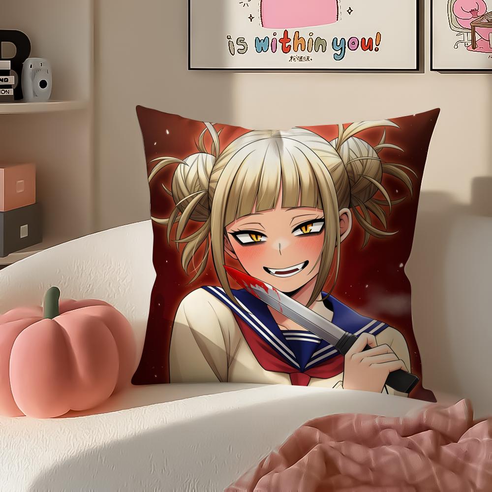 Популярная наволочка для подушки Himiko Toga My Hero Academia, короткий плюш, скрытая молния, чехол для диванной подушки