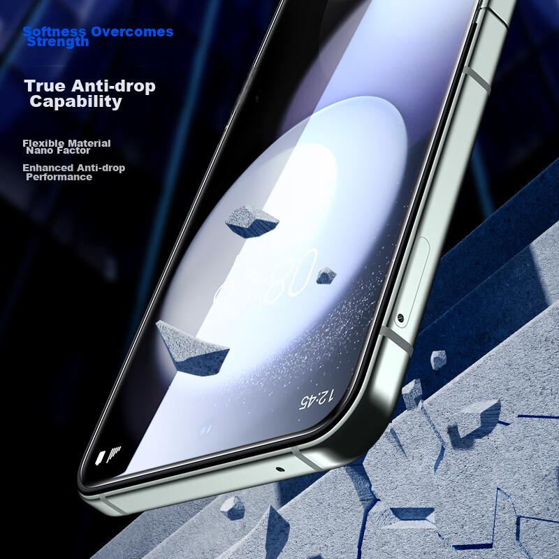 Nano Full Screen Hydrogel Film for Samsung ZFlip5, W24flip Soft Screen Protector Film Set, HD Non-Tempered Anti-Scratch Full Adhesive Protection JM783