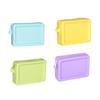 Silicone Organizer Cosmetic Bag Vintage Waterproof Smooth Zipper Earphone Holder Macaron Color Wallet Coin Purse Portable Pouch