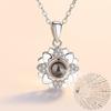 Sunflower Projection Necklace for Women Japanese and Korean Simple Student Forest Flower Pendant Collarbone Chain Neck