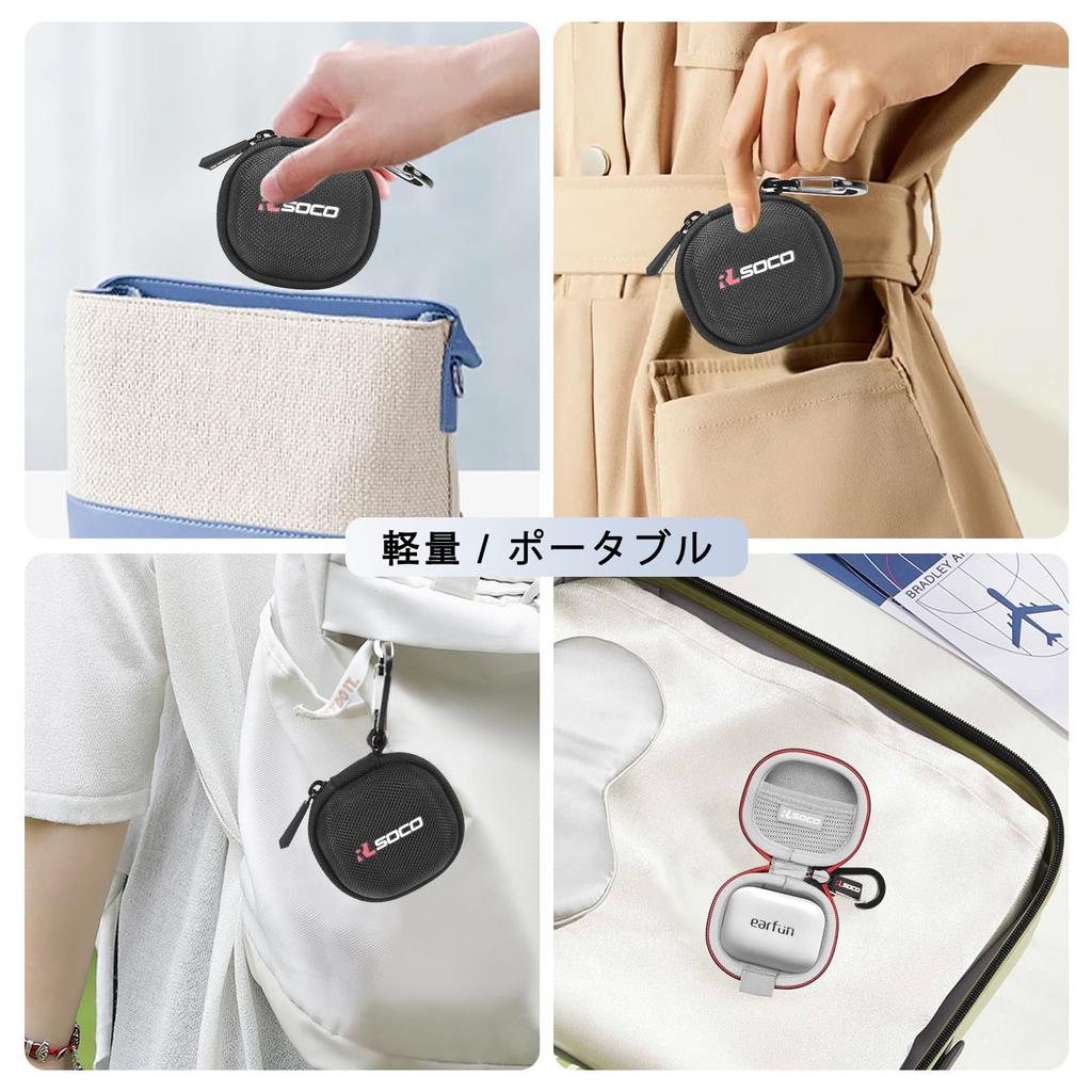 Чехол RLSOCO для Earfun Air Pro 4, совместимый с полностью беспроводными наушниками Earfun Air Pro 4 (черный)