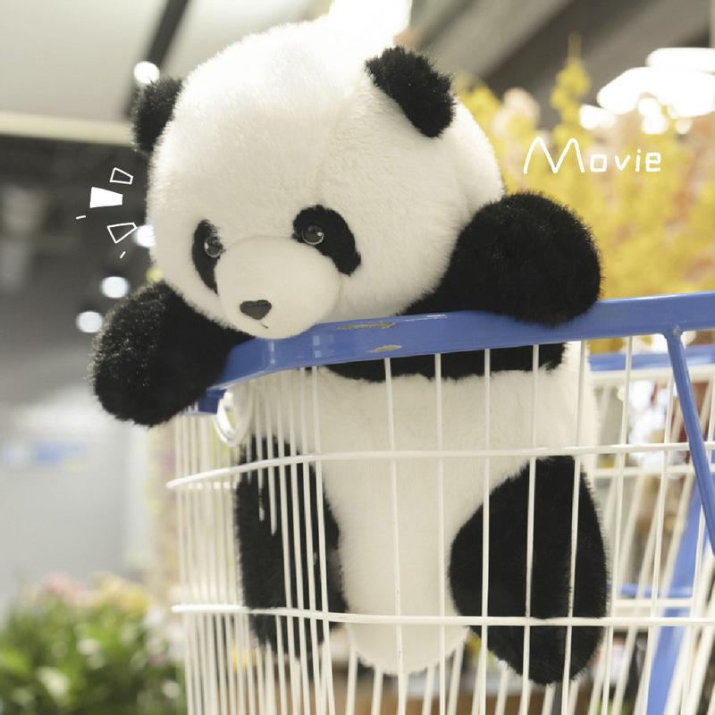 Panda Plush Toy – Lifelike Stuffed Doll & Hugging Pillow Gift