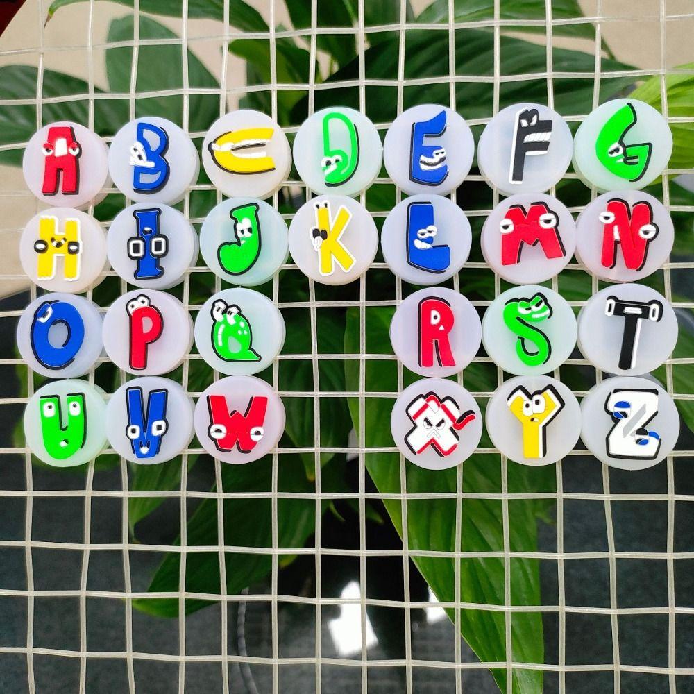 Силиконовый теннисный амортизатор с 26 английскими буквами, теннисная ракетка, амортизатор, ракетка для сквоша