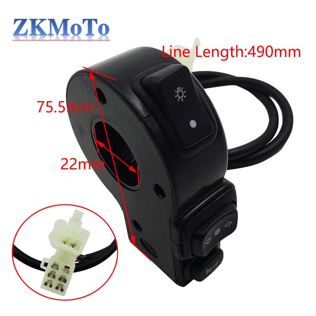 Universal Motorcycle ATV 22mm Handlebars 3 In1 Switch Quad Headlights Turn Signal Horn ON/OFF Button For Honda Suzuki Kawasaki