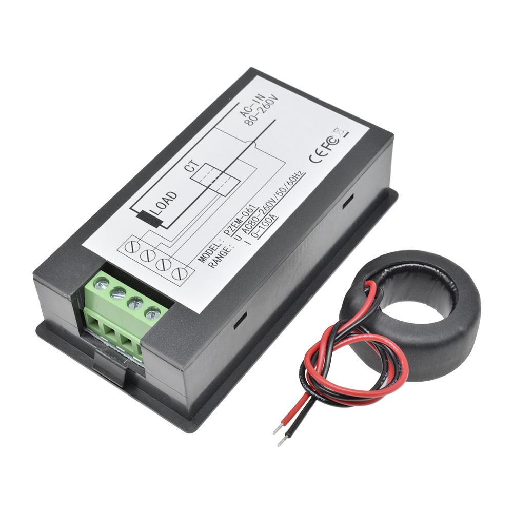 20A/100A Цифровой измеритель DC6.5-100V AC80-260V Вольтметр Амперметр ЖК 4-в-1 DC Напряжение Ток Мощность Энергия Детектор