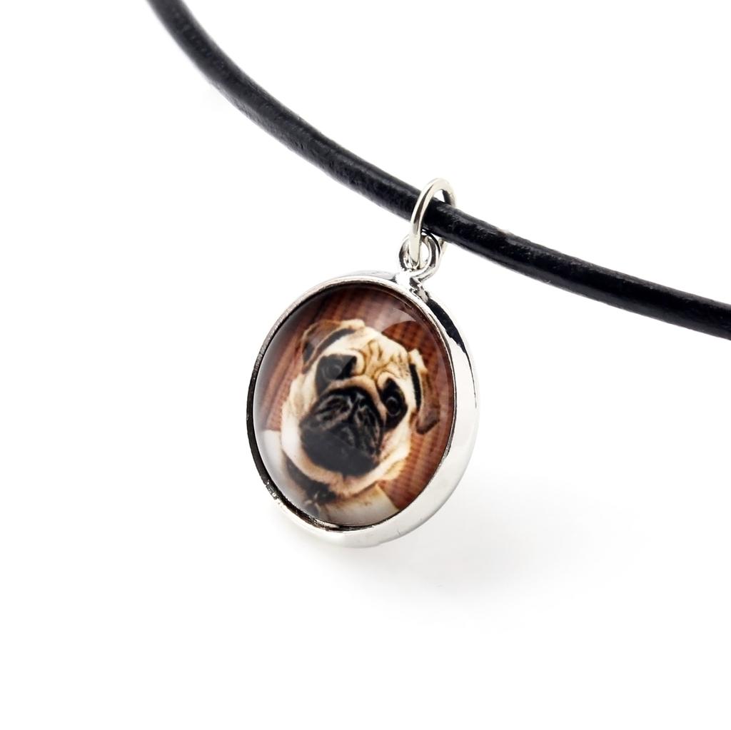 Pug - necklace pendant with your photo, handmade, handcrafted jewelry by Art-Dog brand