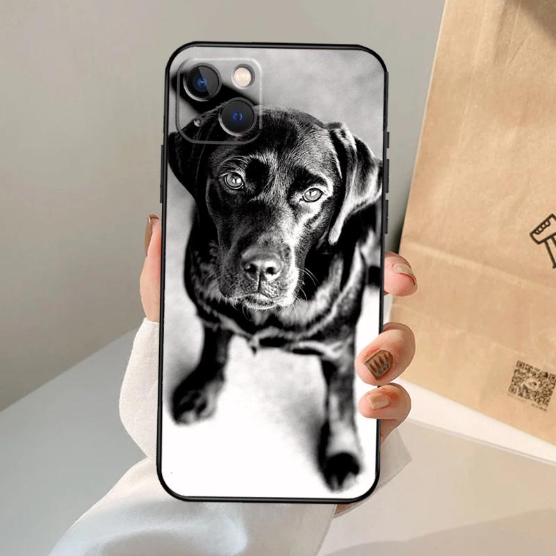 Черный Лабрадор Собака Чехол для Телефона Для iPhone 17 Air 16 15 13 11 12 14 Pro Max 13 12 mini 15 16 Plus 16e Чехол Coque