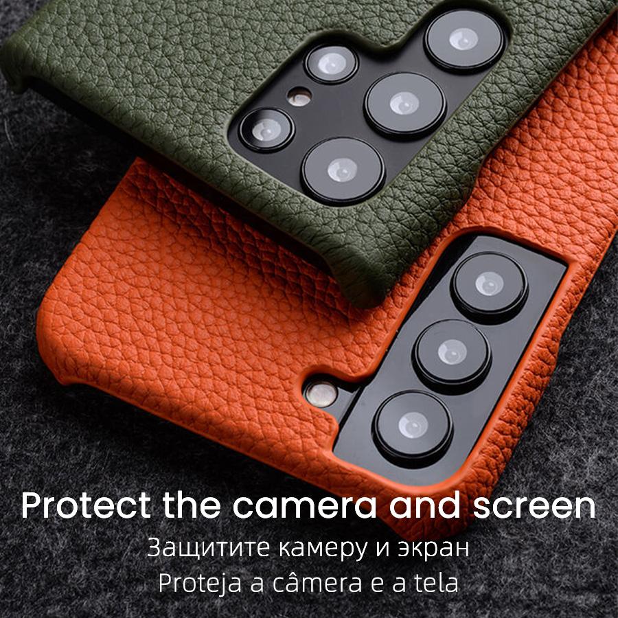 Для Samsung Galaxy S23 S22 Ultra 21 Plus + 5G Чехлы Премиум Чехол из Натуральной Кожи роскошный Модный Коровья Кожа Бизнес Чехол для Телефона