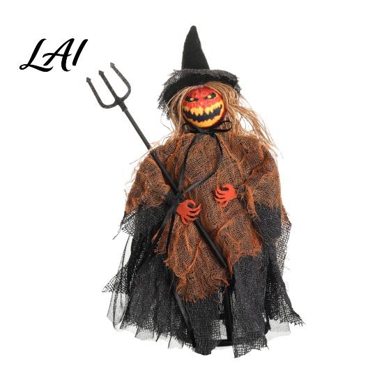 High-quality Halloween Decor Decorations Spooky Ghost Witch Doll Tree Top Star Reusable Desktop Decoration Doll Ornaments Festive Trick