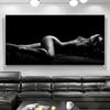 Abstract Black Sexy Nude Women Canvas Painting, Modern Portrait Posters, Wall Art, Pictures for Home, Living Room Decor