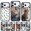 Милый чехол для телефона с животным-кошкой для iPhone 17 16 15 14 13 Pro Max Задняя крышка для 12 11 Pro Coque