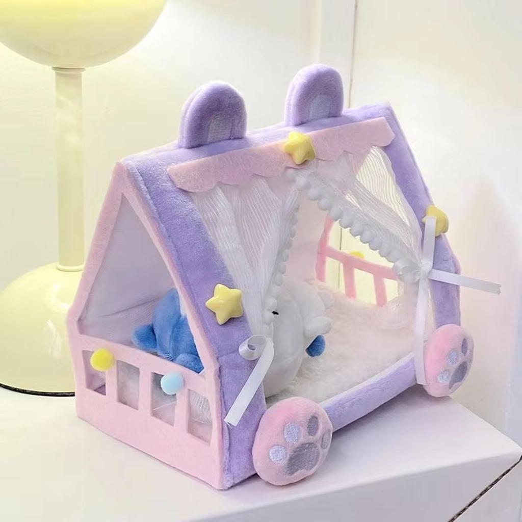 Doll Tent Bed Dollhouse Accessories Miniature Princess Furniture for Living Room Home