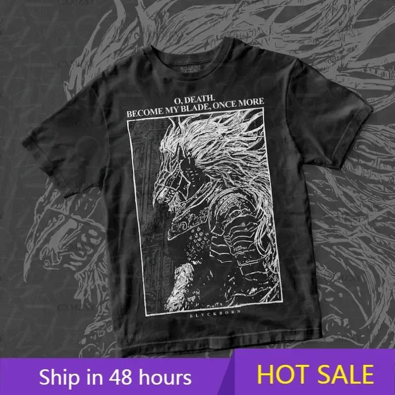 Maliketh The Black Blade cotton shirtUnisex Women enthusiast summer casual cotton unisex Tshi Tshirt