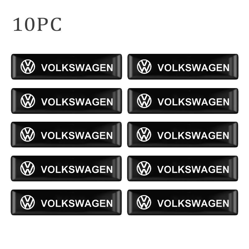Для VOLKSWAGEN VW 10 шт./комплект 3D Стайлинг Автомобильные Эпоксидные Наклейки-Эмблемы Декор Аксессуар Для Volkswagen Passat b6 CC Polo Golf 4 6 Scir