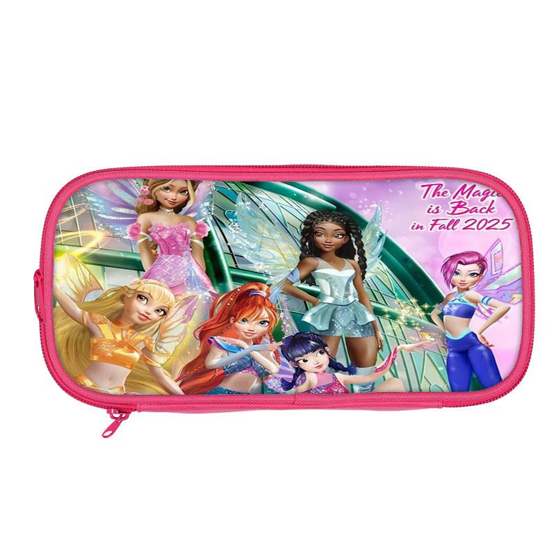 Winx Club Magic Reprint Polyester Pencil Box With Multiple Compartments For School