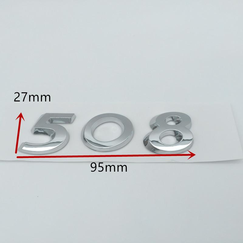 1pcs 3D ABS GT 206 207 208 301 307 308 408 508 car Letter Emblem Rear tail trunk Decals badge sticker Decal styling Accessories