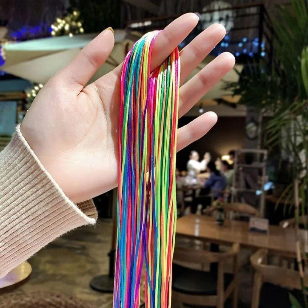 Принцесса веревки пряди милые африканские косички разноцветные косички для волос ленты для девочек DIY хвостик