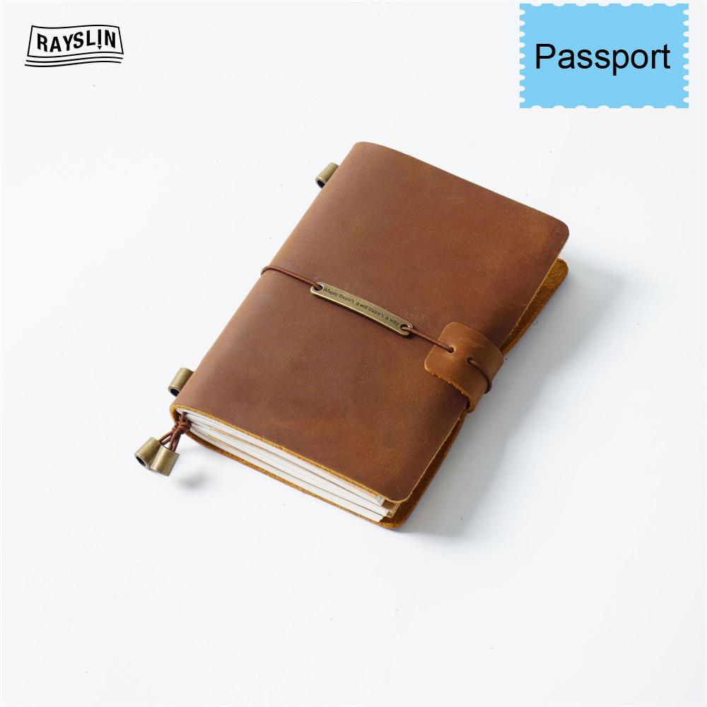7 Colors 4 Sizes Travel Journal Genuine Leather Cover Handmade Notebook DIY A5 Diary Office School Note Book Free Embossing Name