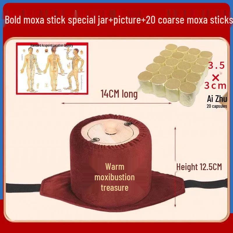 Бездымная коробка для моксы из массива дерева с контролем температуры для живота, талии и шеи - Портативный мокса-стик и оборудование для фильтрации дыма.