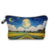 Женская косметичка с принтом звездного неба и радуги для организации туалетных принадлежностей, дорожный кейс для хранения