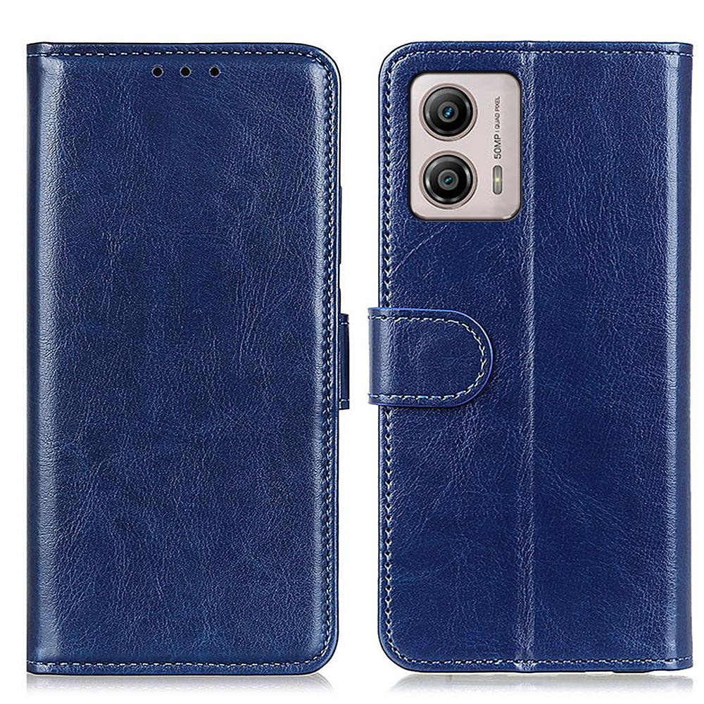 PU Leather Phone Case for Motorola Moto G53 5G/G13 4G/G23 4G,Crazy Horse Texture Stand Wallet Phone Cover