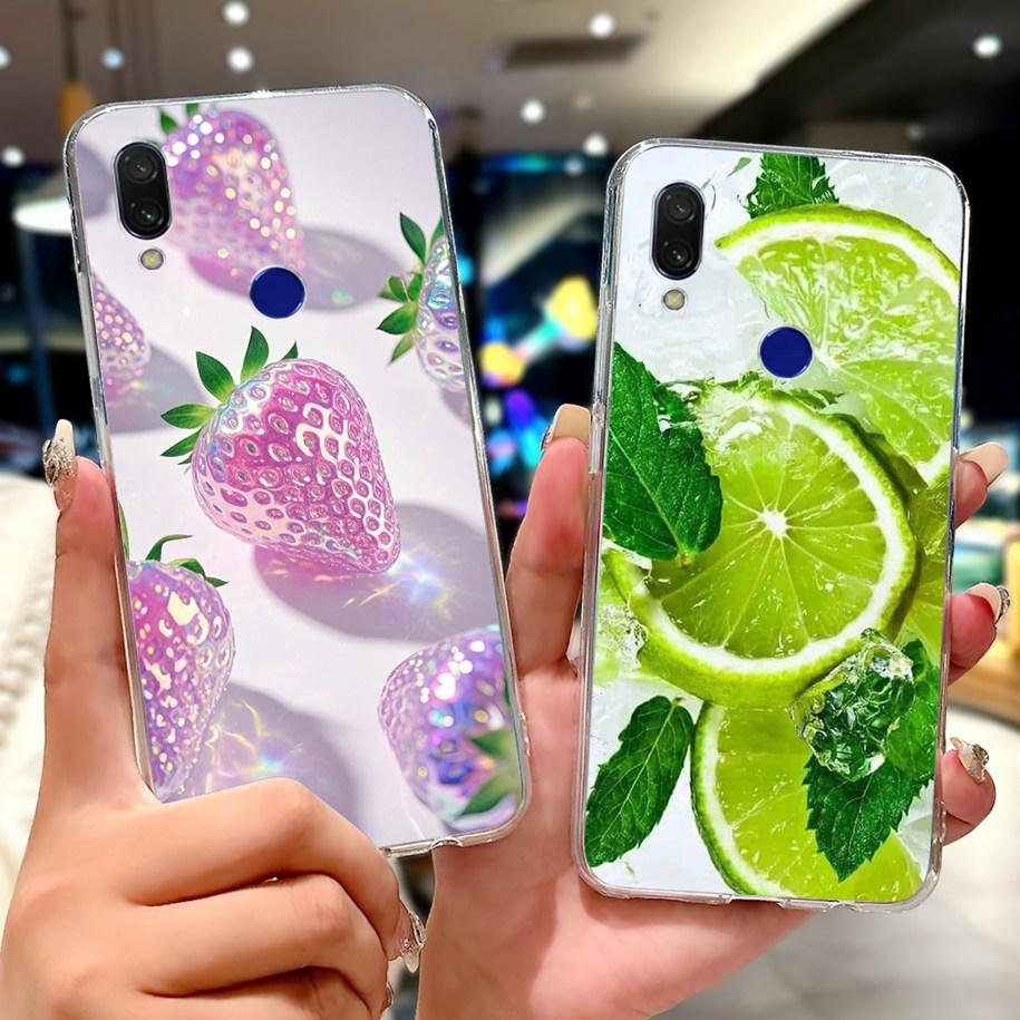 Для чехла Xiaomi Redmi 7 7A Чехол Роскошный Расписной Мягкий Прозрачный Силикон ТПУ Ударопрочный Чехол Для Xiaomi Redmi Note 7 Pro Note7 Coque