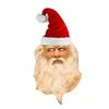 Full Head Latex Santa Claus Mask Realistic Face Man Mask with Hat Cosplay Props Masks 2021