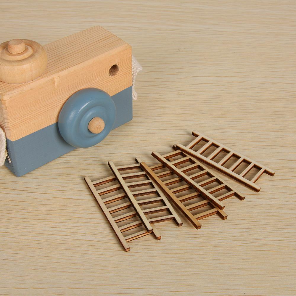 Принадлежности Ручная работа Миниатюрная деревянная лестница Домашнее украшение Садовое украшение Микроландшафт