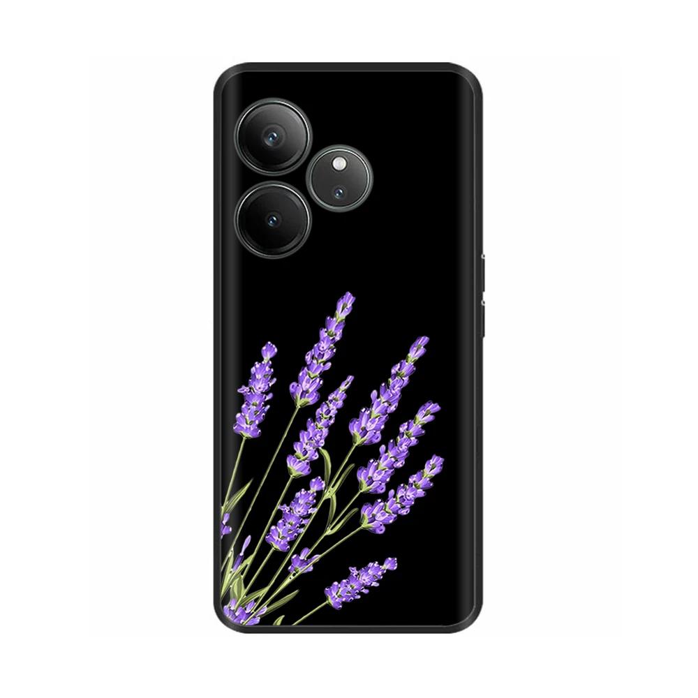 Для Realme GT 6 GT 6T Чехол Черный Силикон Роскошный Бампер Милый Мягкий ТПУ Чехлы Для Телефона Для Realme GT6 5G Чехол Оболочка Coque 6.78''