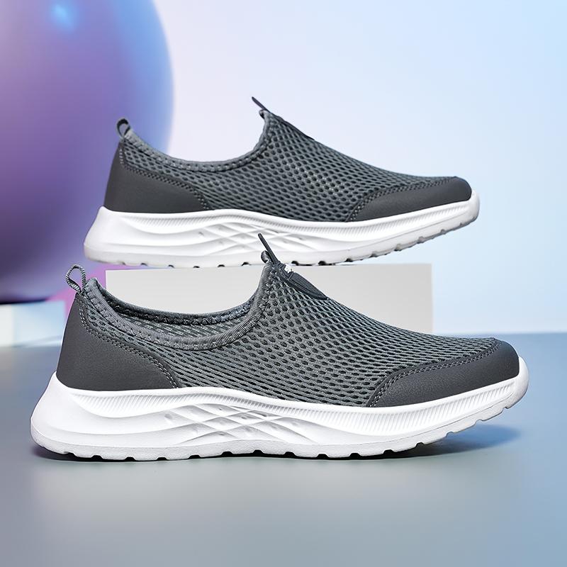 Men Running Shoes Summer Sneakers Mesh Breathable Lightweight Walking Casual Shoes Slip-On Driving Men Loafers Zapatos Casuales