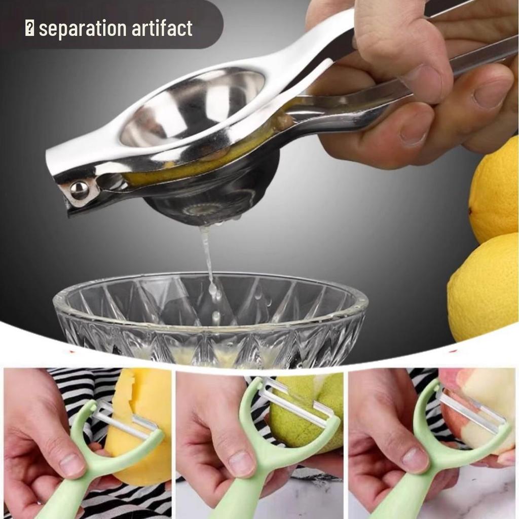 Stainless Steel Hand-Press Citrus Juicer for Lemons & Oranges