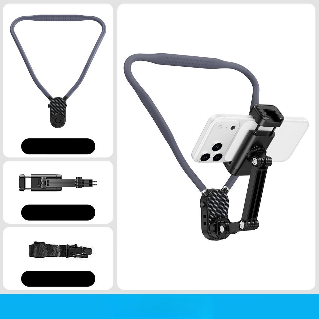 Mobile phone magnetic neck-mounted stand for first-person shooting, fixed on chest for anti-shake sports camera stand