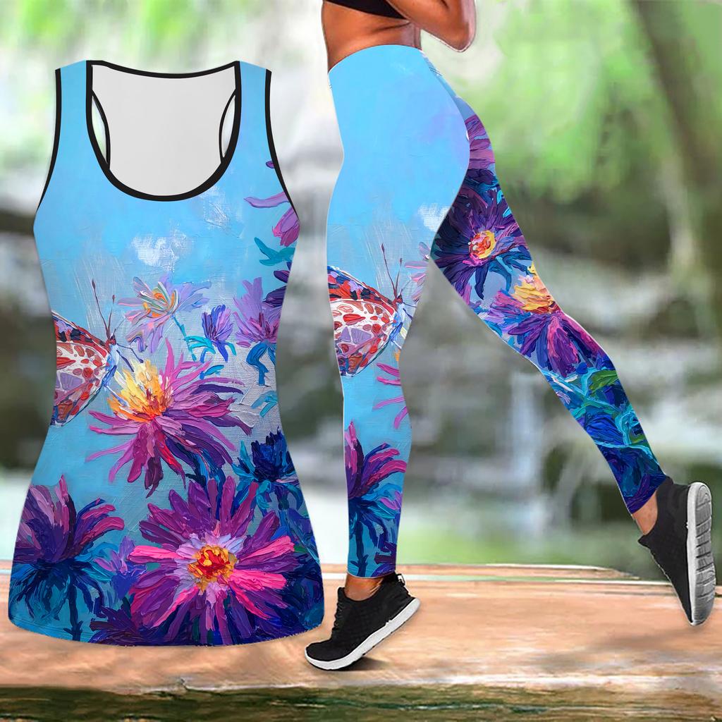 Костюм для йоги с принтом персикового цвета для женщин, модные леггинсы для тренировок, фитнес-спорт, повседневный комплект для йоги, спортивный костюм